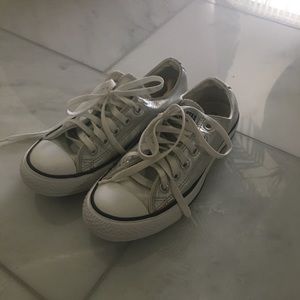 Converse Metallic Silver Sneakers